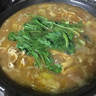 あご出汁でカレー鍋